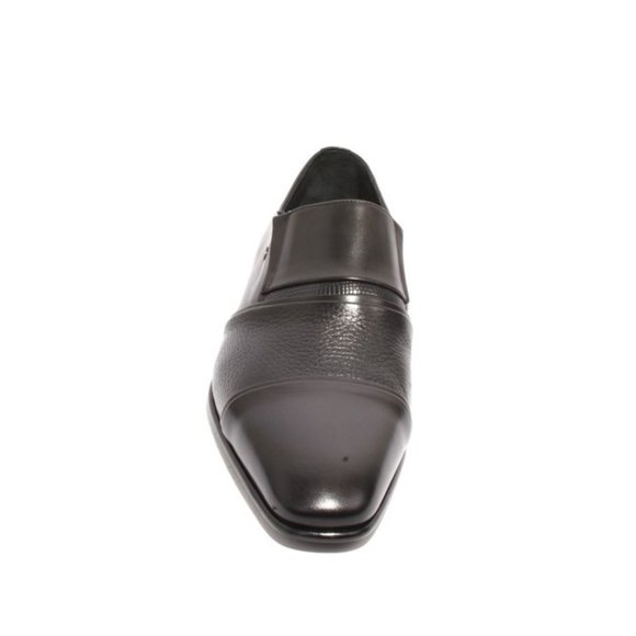 Italian ROBERTO SERPENTINI 28416 Black Nappa Leather Classic Dress Shoes main image 5
